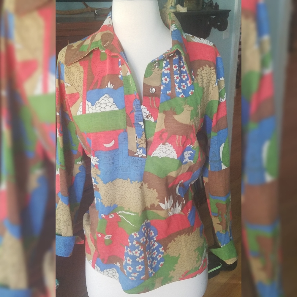 Vintage 70's Cottage Core Blouse